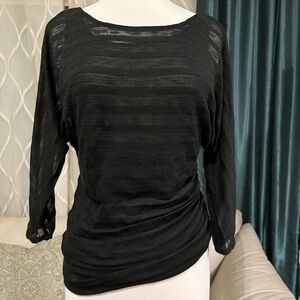Max Studio Sheer Knit Layer Top